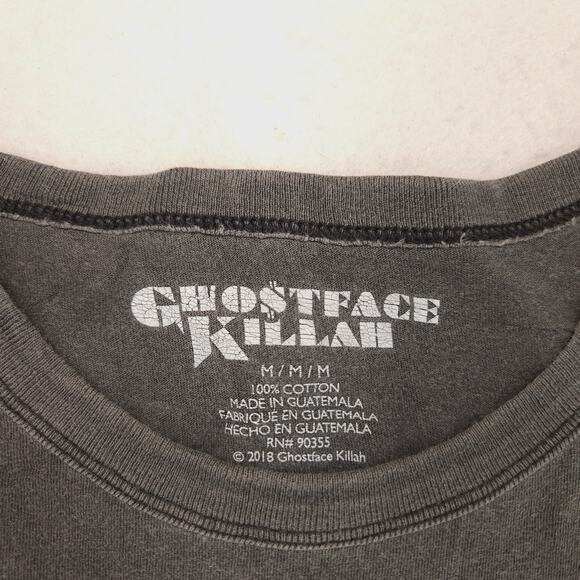 Ghostface Killah Rap Short Sleeve Graphic Crew Neck Shirt Mens Size S Gray - Picture 3 of 9
